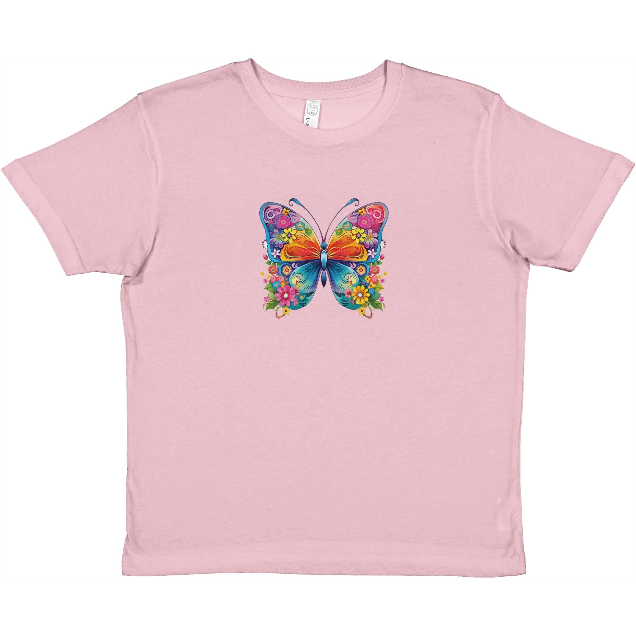 Butterfly on Floral Kids' Tee